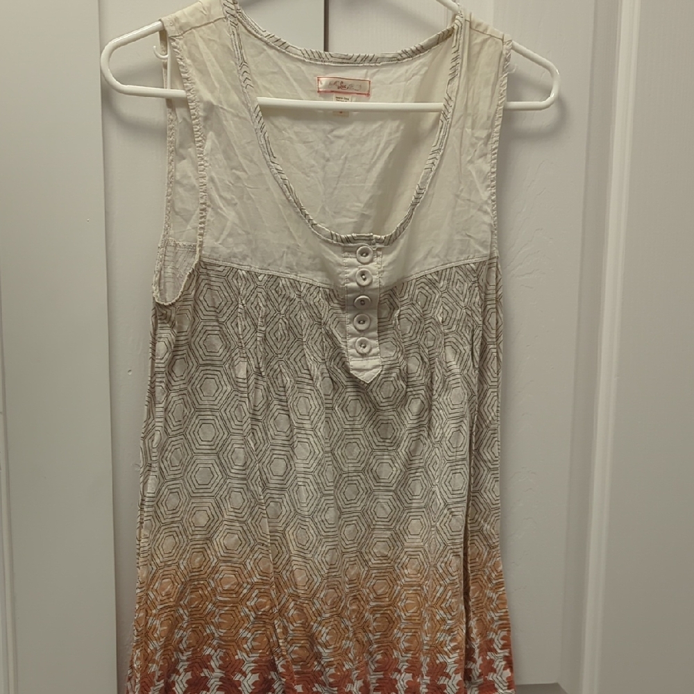 Women's Sleeveless Top with Geometric Pattern